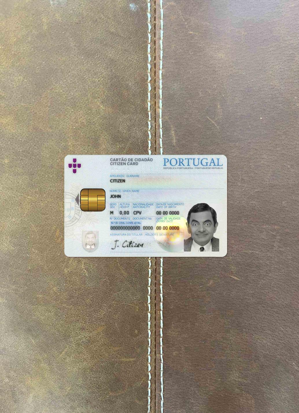 Portugal ID photolook FRONT PSD template